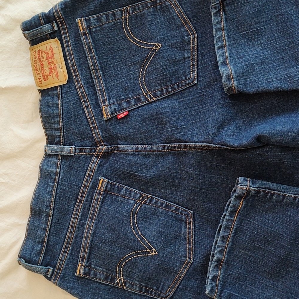 Levi's Classic Slim Tapered Stretch 512 Jeans Size 16S Dark Wash Casual Western - Picture 5 of 13